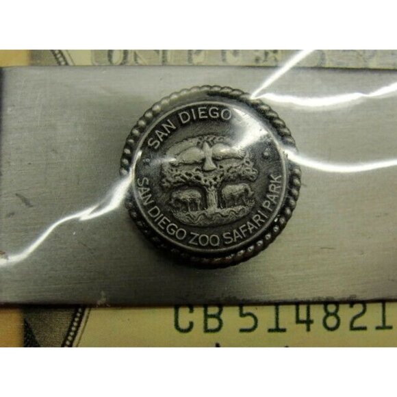 San Diego Zoo Safari Park Money Clip Stainless Steel Silver Tone NIP - Picture 5 of 8